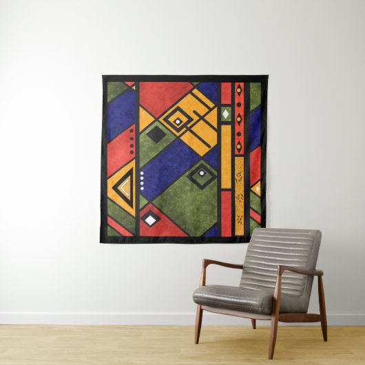 Naadloos afrikaans ethnos traditioneel textuurpatr wandkleed (In Situ (horizontaal))