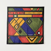 Naadloos afrikaans ethnos traditioneel textuurpatr wandkleed (Voorkant)