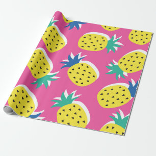 naadloos anananasappelfruitgekleurd kleurpatroon. cadeaupapier