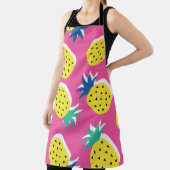 naadloos anananasappelfruitgekleurd kleurpatroon.  schort (Insitu)