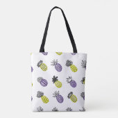 Naadloos anananassenpatroon tote bag (Achterkant)