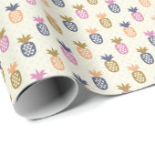 Naadloos ananas  patroonontwerp cadeaupapier (Rol Hoek)
