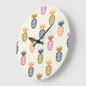 Naadloos ananas patroonontwerp grote klok (Hoek)