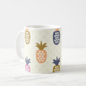 Naadloos ananas patroonontwerp koffiemok (Voorkant links)