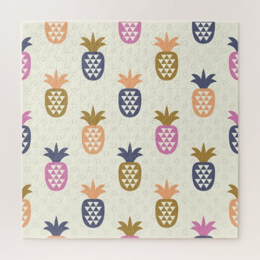 Naadloos ananas  patroonontwerp legpuzzel (Verticaal)