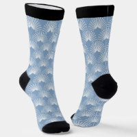 Naadloos Art-Deco-patroon blauw en wit