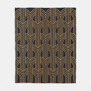 Naadloos Art Deco Pattern.  geometrisch minimum Fleece Deken