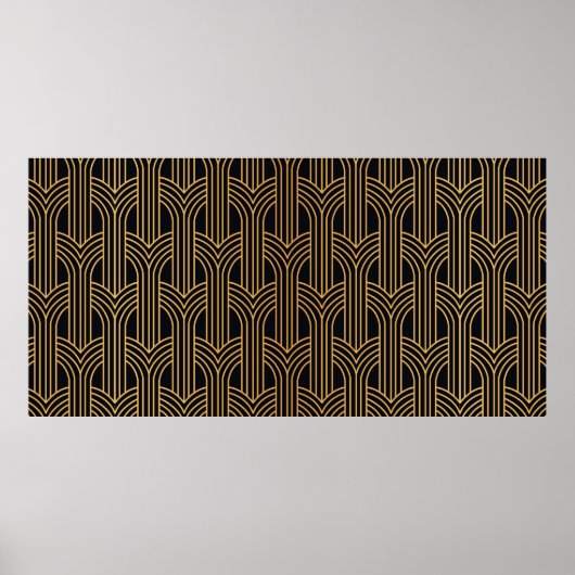Naadloos Art Deco Pattern. geometrisch minimum Poster (Voorkant)