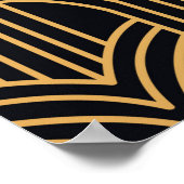 Naadloos Art Deco Pattern. geometrisch minimum Poster (Hoek)