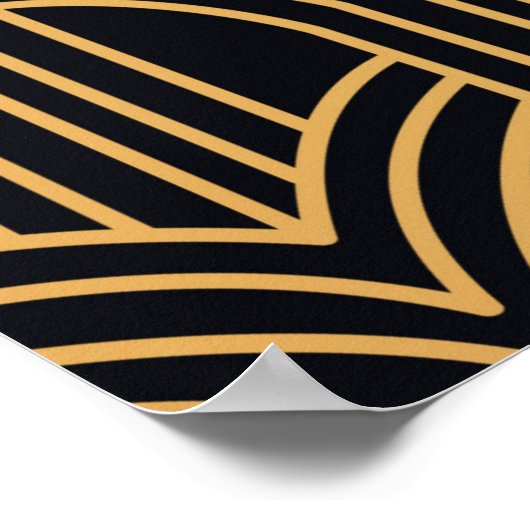 Naadloos Art Deco Pattern. geometrisch minimum Poster (Hoek)