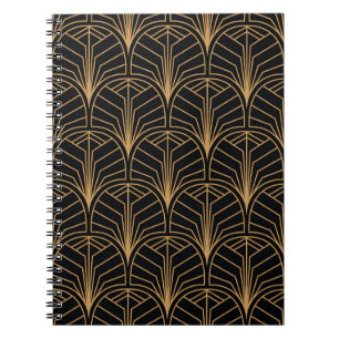 Naadloos Art Deco Pattern.  minimalistische ba Notitieboek