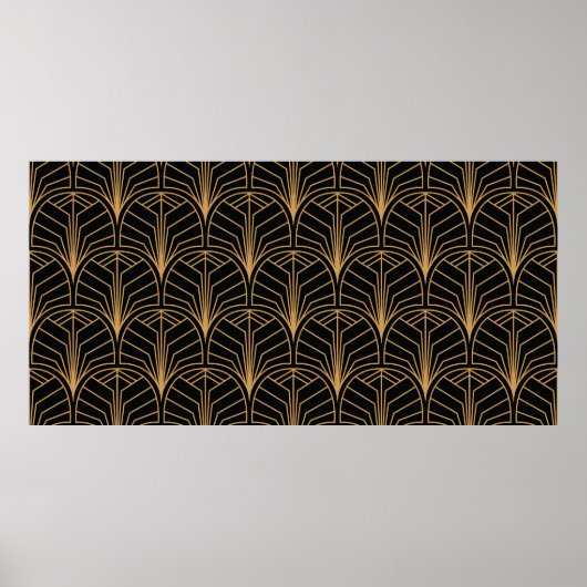 Naadloos Art Deco Pattern. minimalistische ba Poster (Voorkant)