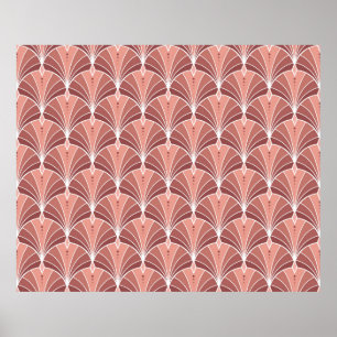 Naadloos Art Deco Pattern.  minimalistische ba Poster