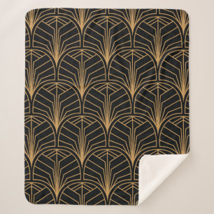 Naadloos Art Deco Pattern.  minimalistische ba Sherpa Deken