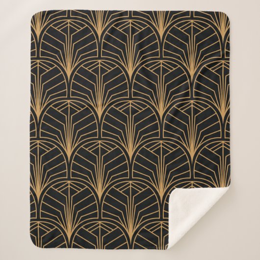 Naadloos Art Deco Pattern.  minimalistische ba Sherpa Deken (Voorkant)