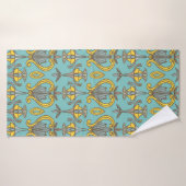 naadloos Art Nouveau Pattern. wand Badhanddoek (Badhanddoek)