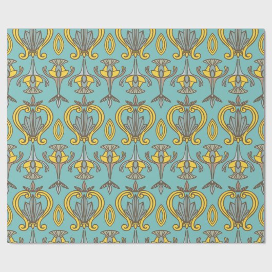  naadloos Art Nouveau Pattern.  wand Cadeaupapier (Vlak)