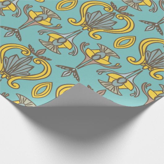 naadloos Art Nouveau Pattern.  wand Cadeaupapier (Hoek)