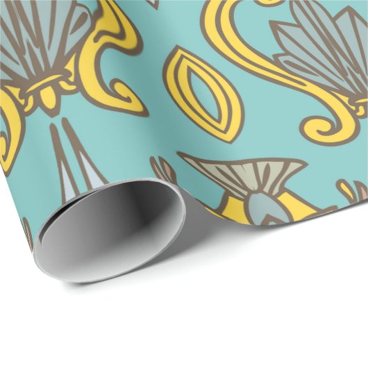  naadloos Art Nouveau Pattern.  wand Cadeaupapier (Rol Hoek)