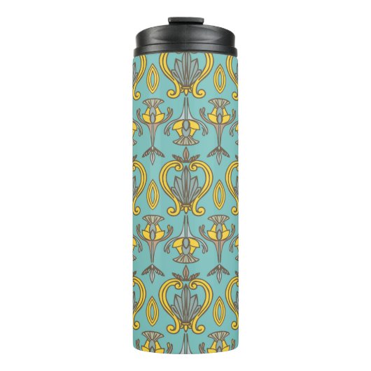 naadloos Art Nouveau Pattern. wand Thermosbeker (Voorkant)