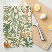 Naadloos Arts and Crafts stijl herhalend patroon Theedoek (Quarter Fold)