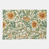 Naadloos Arts and Crafts stijl herhalend patroon Theedoek (Horizontaal)