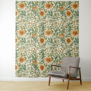 Naadloos Arts and Crafts stijl herhalend patroon Wandkleed