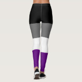 Naadloos Aseksuele Pride Flag Patroon herhalen Leggings (Achterkant)