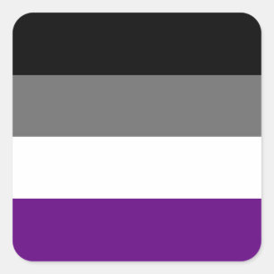 Naadloos Aseksuele Pride Flag Patroon herhalen Vierkante Sticker