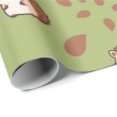 Naadloos Autumn Wrapping Paper met Hedgehog Fun Cadeaupapier (Rol Hoek)