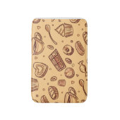 Naadloos bakkerijpatroon badmat (Voorkant Verticaal)