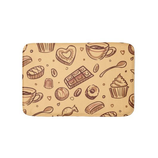 Naadloos bakkerijpatroon badmat (Voorkant)