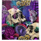 Naadloos behang patroon. Bright Magic Psychedel Douchegordijn (Voorkant)