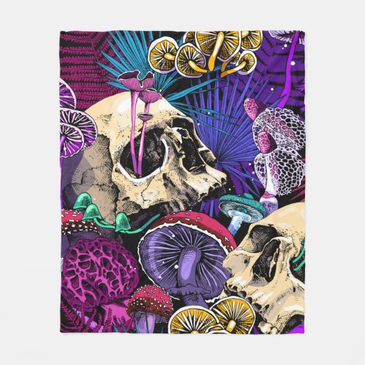 Naadloos behang patroon. Bright Magic Psychedel Fleece Deken (Voorkant)