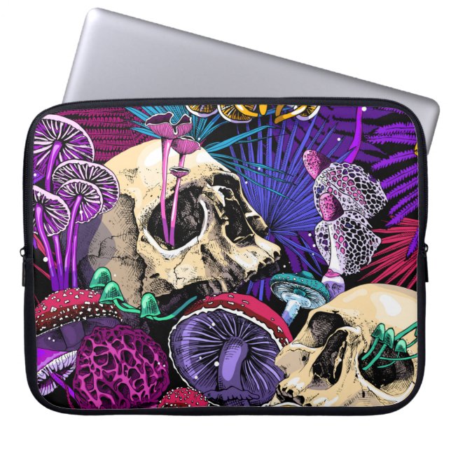 Naadloos behang patroon. Bright Magic Psychedel Laptop Sleeve (Voorkant)
