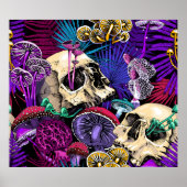 Naadloos behang patroon. Bright Magic Psychedel Poster (Voorkant)