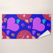 naadloos behangpapier met cartoon en katten badhanddoek (Badhanddoek)