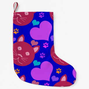 naadloos behangpapier met cartoon en katten kleine kerstsok