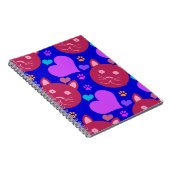 naadloos behangpapier met cartoon en katten notitieboek (Rechterzijde)