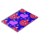 naadloos behangpapier met cartoon en katten notitieboek (Linkerzijde)