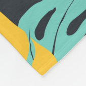 naadloos behangselpapier van tropisch blad fleece deken (Hoek)