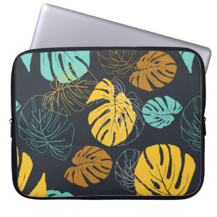 naadloos behangselpapier van tropisch blad  laptop sleeve