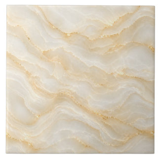 Naadloos Beige Gouden Marmer Onyx Patroon Tegeltje