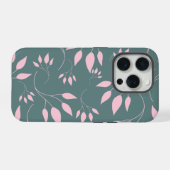 Naadloos bladerenpatroon iPhone hoesje (Achterkant horizontaal)