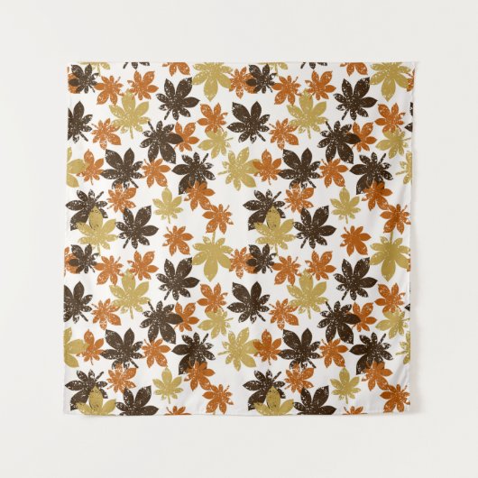 naadloos bladpatroon met grunge-effect wandkleed (Voorkant)