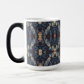 Naadloos bladpatroon met sierlijk hert magische mok (Links)