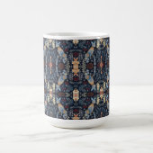 Naadloos bladpatroon met sierlijk hert magische mok (Midden)