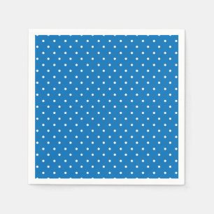 Naadloos blauw achtergrondpatroon met polka stippe servet