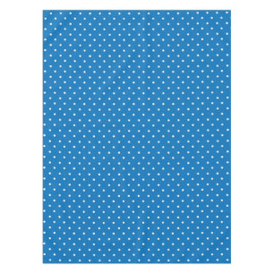 Naadloos blauw achtergrondpatroon met polka stippe tafelkleed