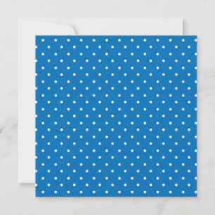 Naadloos blauwe achtergrond met polka stippenpatro bedankkaart